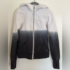 Lululemon Black Ombre Scuba Zipper hoodie Sz.4 EUC